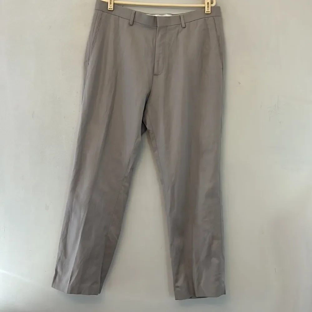Banana Republic tan tailored slim fit pants Size 35 X 30 New